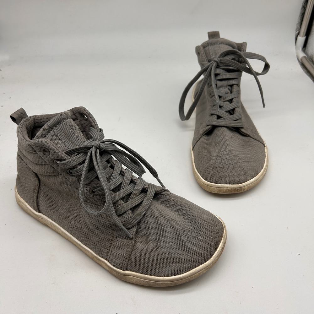 Feelgrounds High Rise Grey Barefoot Minimalist High Top Sneakers EU 38